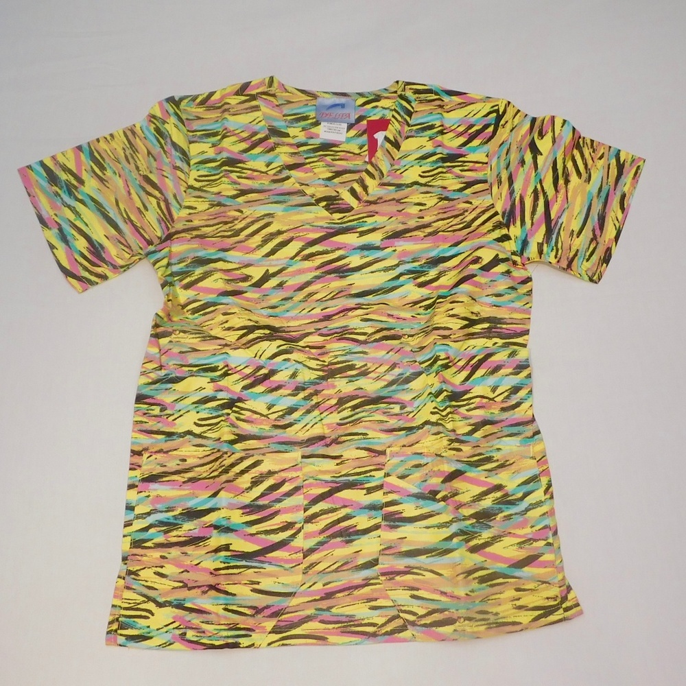 Delta Paint Splatter Scrub Top